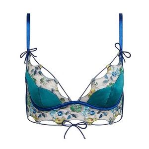 For Love & Lemons wrap Ikat embroidered bralette